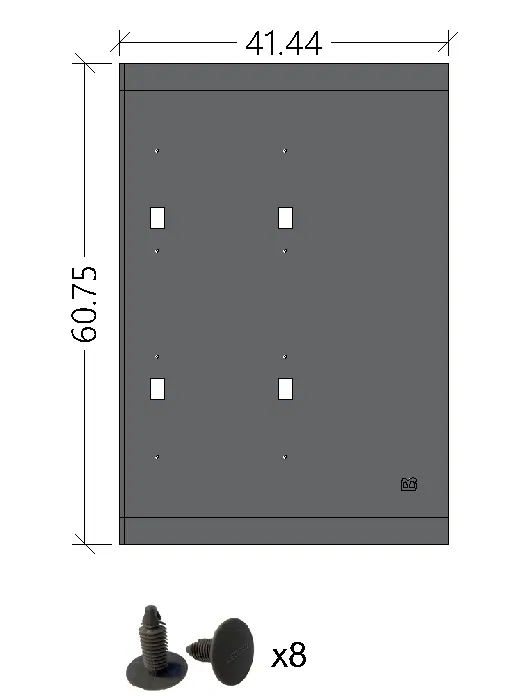 755-2614B – LEGEND FLEET Van Ceiling Liner, Panel B White Polypropylene Outer Layer With A Plastic Core Backed With F...